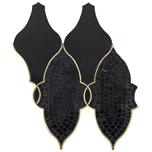 Empress Anastasia Black Jade with Brass Line